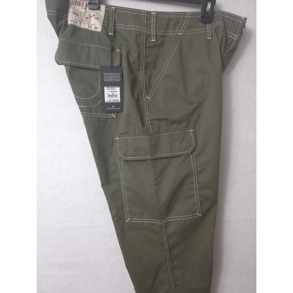 True Religion Cargo Pants Mens Size 36x32 Green Kalamata  Streetwear Stile108335